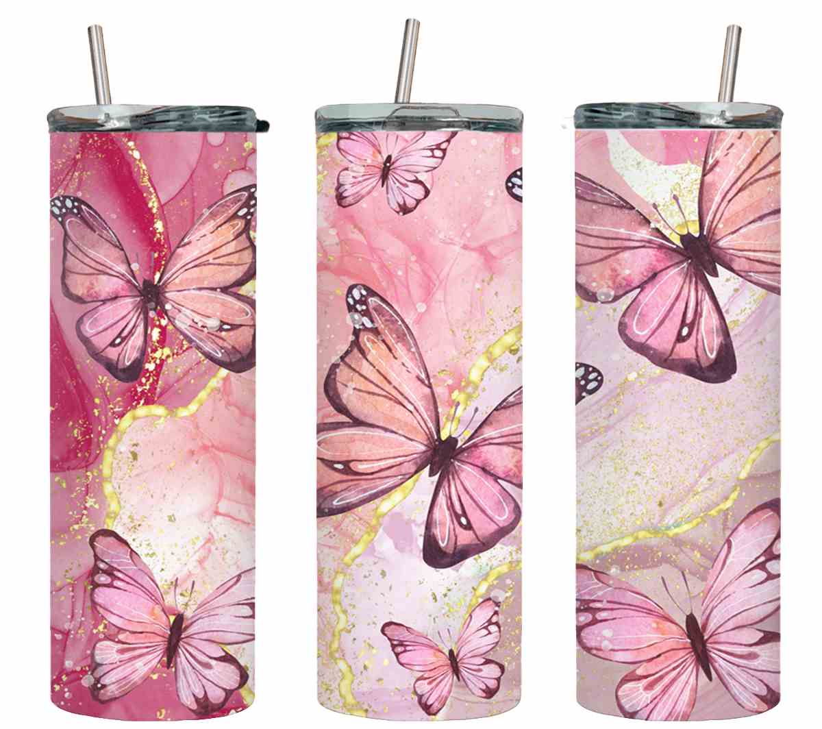 Butterfly Red Glitter-8336